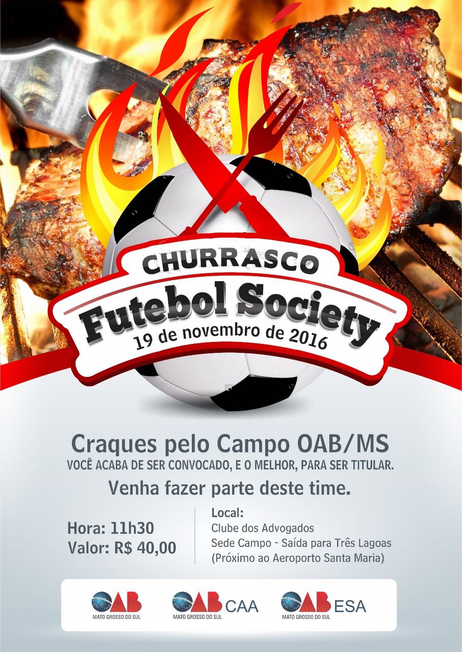 Convite Churrasco e Futebol para WhatsApp, Elo7