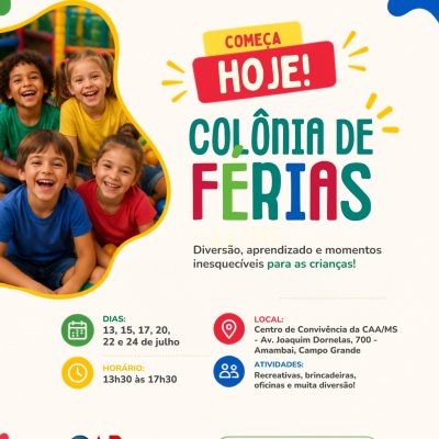 Colônia de Férias da OAB/MS e CAA/MS começa com programação especial para crianças
